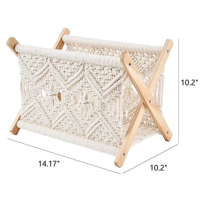 Bohemian Magazine Rack Storage Rack for Books, Newspapers, Home Decoration
