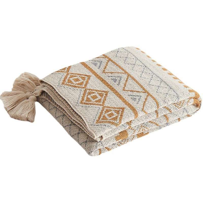 Bohemian Large Shawl Blankets Simple Nordic Blankets Acrylic Napping Blanket Sofa Cover Knitted Soft