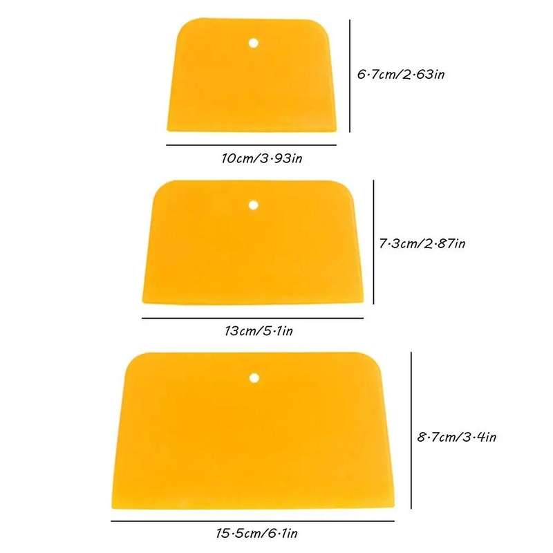 Body Filler Spreaders 3 Sizes Reusable Plastic Auto Body Spreader for Automotive Fillers Putties Gl