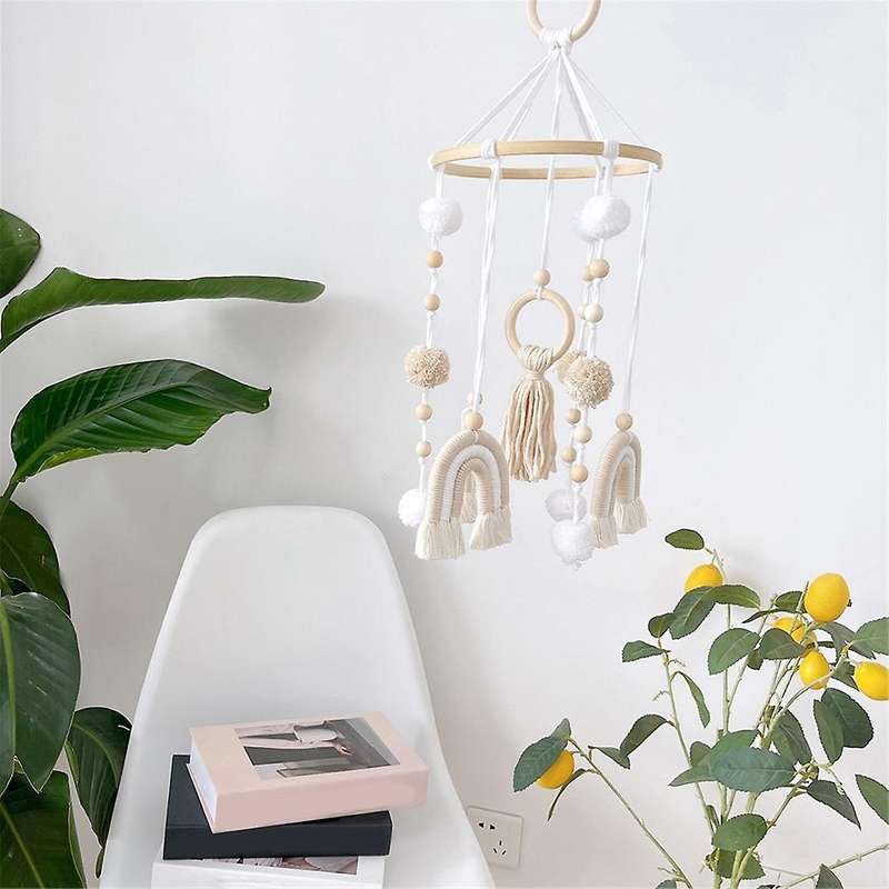 Boho Rainbow Macrame Tapestry Pendant Room Background Wall Art Home Decoration Wall Hanging Hand-Wov