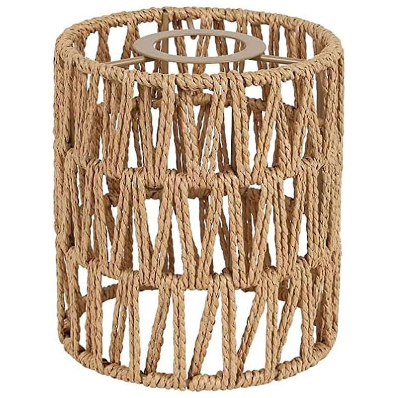 Boho Shades Replacement 5.9In Height Pendant Sconce Shade Ceiling Fan Light Covers Cylinder Woven La
