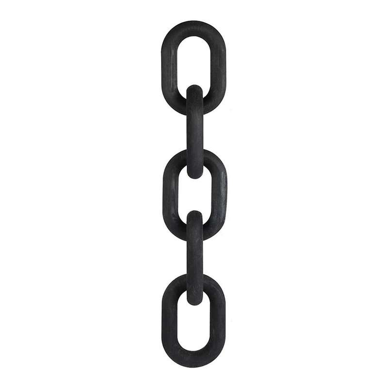 Boho Style Chain Link Wooden Hand Carved 5-Link Chain Art Craft Ornament for Table Farmhouse Rustic