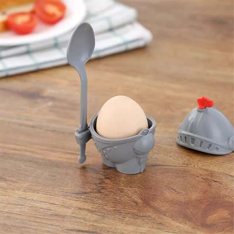 Boiled Egg Cup Holder with A Fork Included - Knight Design - Kitchen Utensil Decor,Fork Knight