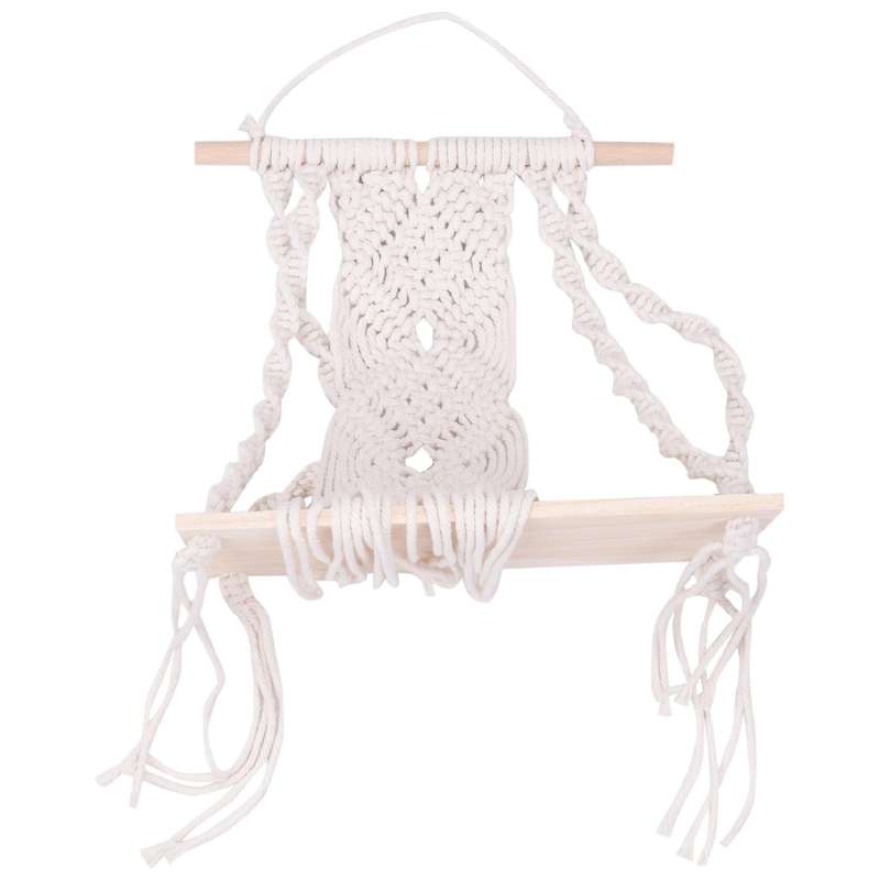 Boho Wall Hanging Shelf Handmade Tassel Tapestry Rack Compatible Home Decor