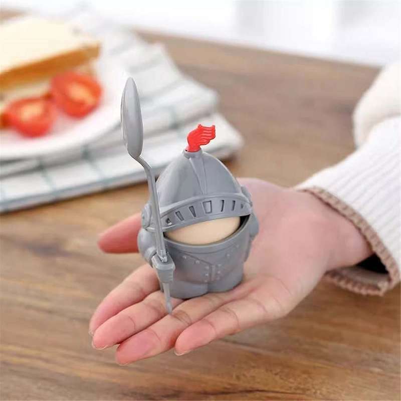Boiled Egg Cup Holder with A Spoon Included - Knight Design - Kitchen Utensil Decor,Spoon Knight