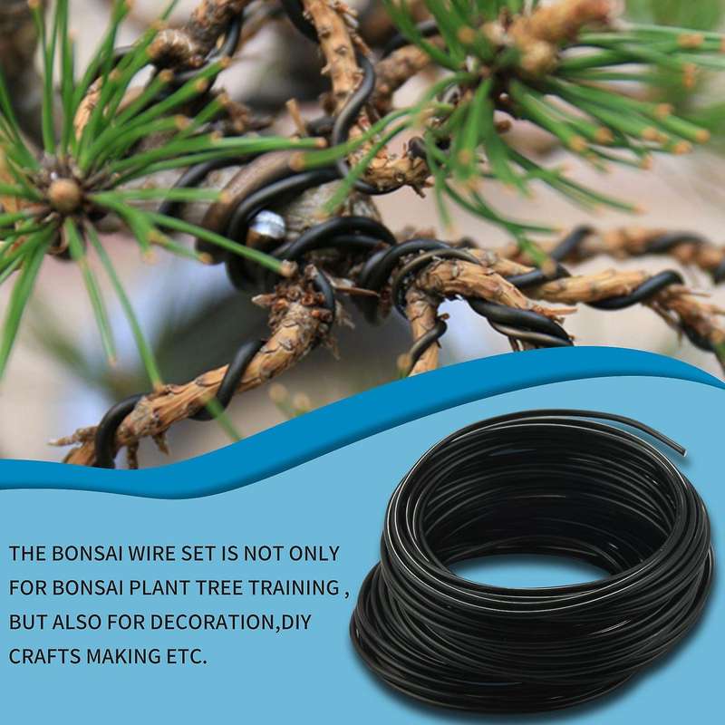 Bonsai Wire Set with Flower Pot Hole Mesh Pad,copper Bonsai Training Wire for Bonsai Tree Kit 20 Pl