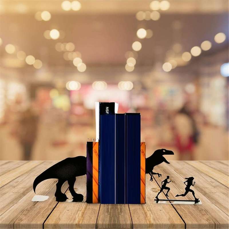Bookends for Kids Book Ends for Home Decorative I Dinosaur Decor Metal Bookends 1-pair I Unique Boo