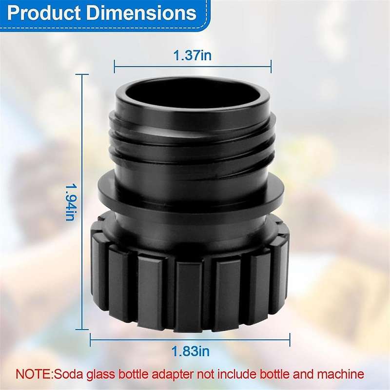 Bottle Adapter Stream Machine Crystal Glass Bottle 0.7L Quick Connect Adapter