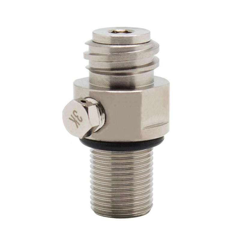 Bottle Refillable Co2 Valve M18x1.5 Input to Tr21-4 Output for Co2 Carbonator Cylinder Tank Replac