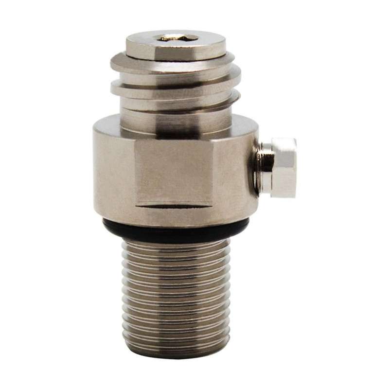 Bottle Refillable Co2 Valve M18x1.5 Input to Tr21-4 Output for Co2 Carbonator Cylinder Tank Replac