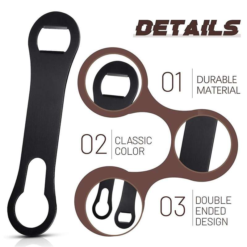 Bottle Opener and Pour Spout Remover Flat Bar Key Metal Bar Speed Opener Wine Bottle Opener (12Piece