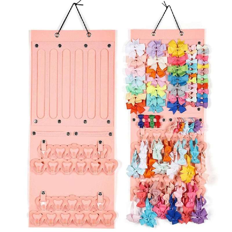 Bow Organizer for Girls,Use Hair Bows Holder Large Felt Hair Clips Storage Hanger,Baby Hair Accesso