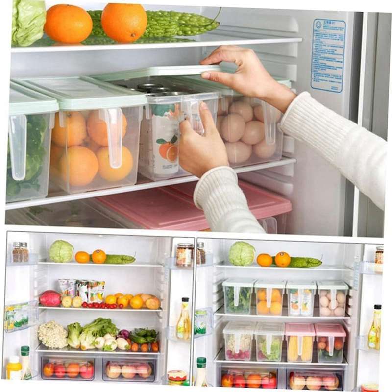 Box Refrigerator Storage Bin Stackable Refrigerator Organizer Food Storage Bins Refrigerator Cabinet