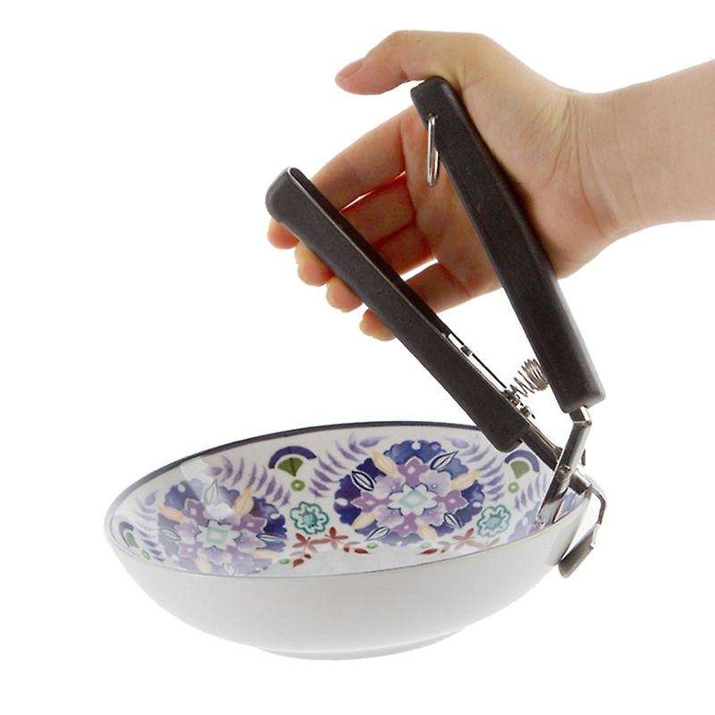 Bowl Spoon Utensil Holder Dish Clamp Pot Pan Gripper Hot Dish Plate Bowl Tongs Silicone Handle