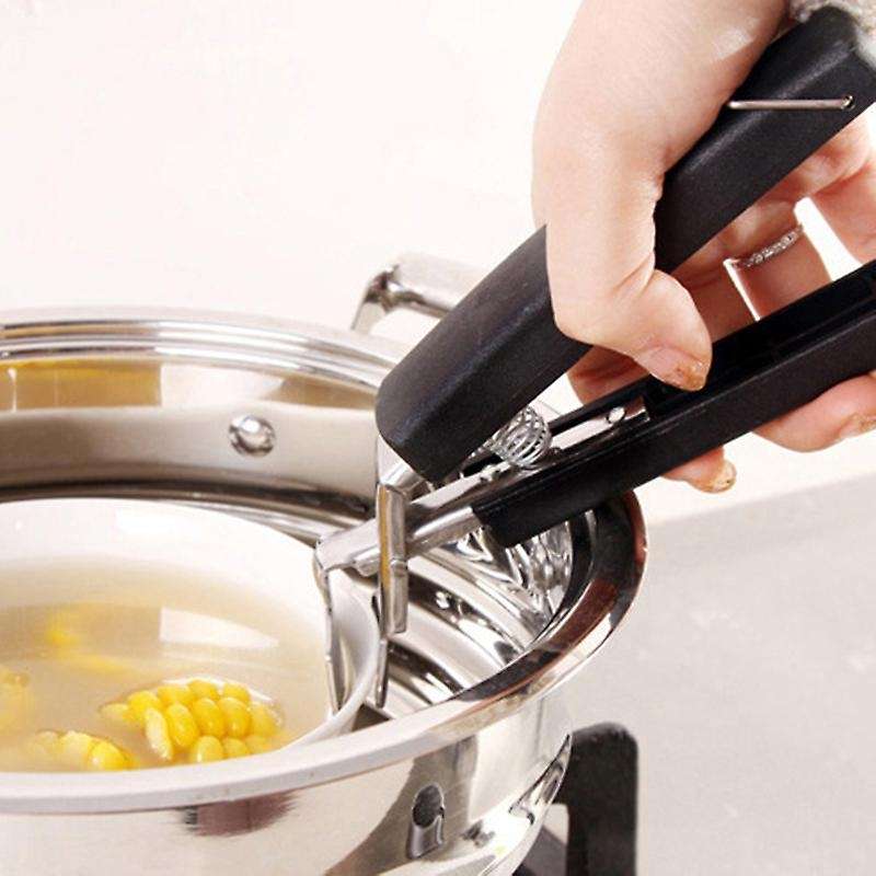 Bowl Spoon Utensil Holder Dish Clamp Pot Pan Gripper Hot Dish Plate Bowl Tongs Silicone Handle