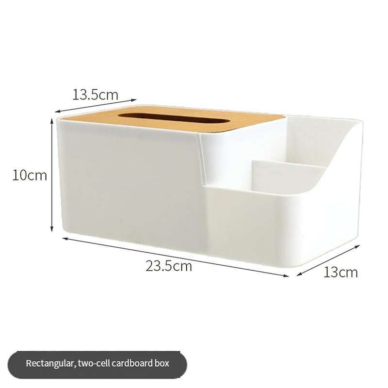 Box Grid Tissue Dispenser Glove Box Plastic Paper Towel Holder Desktop Napkin Case Plastic Bamboo Pa