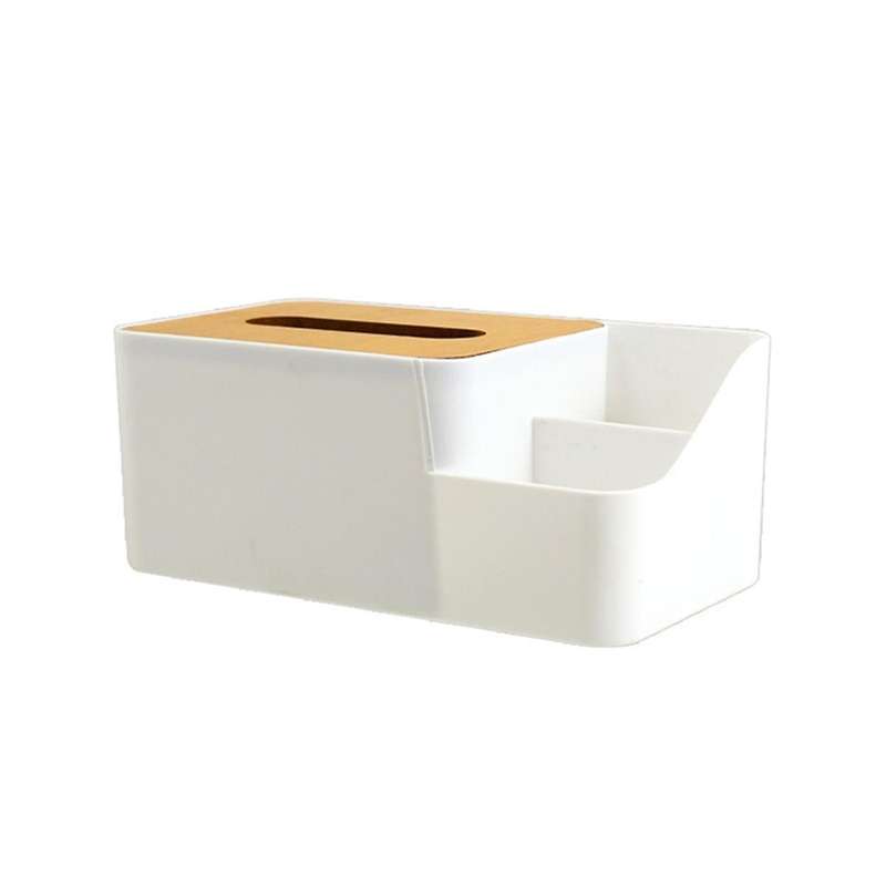 Box Grid Tissue Dispenser Glove Box Plastic Paper Towel Holder Desktop Napkin Case Plastic Bamboo Pa