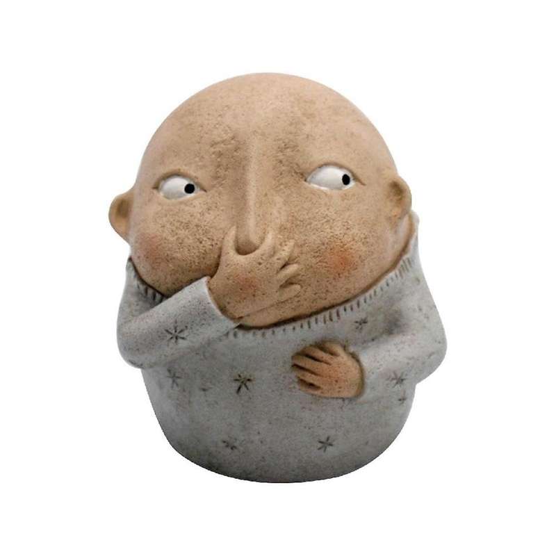 Boy Holding Nose Bathroom Statue, Funny Boys Bathroom Decor Bathroom Shelf Sitters