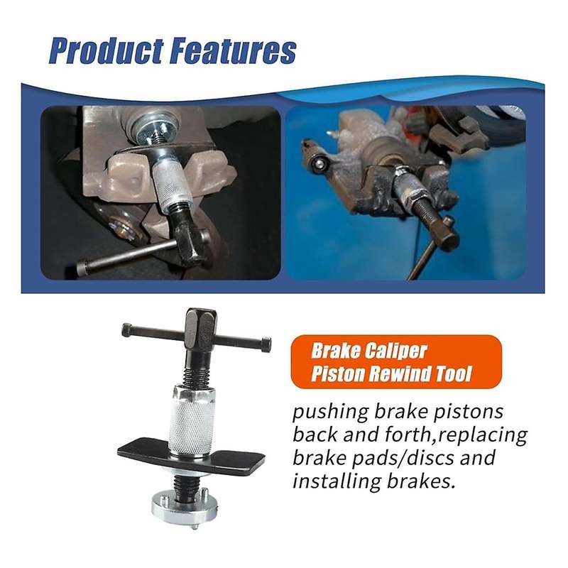 Brake Caliper Piston Rewind Tool Brake Piston Wind Back Tool,Upgraded Brake Caliper Compression Tool