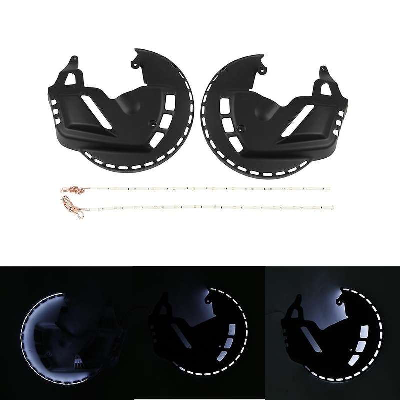Brake Motorcycle Rotor Covers LED White Light Fit for Goldwing GL1800 01-17 F6B 13-17