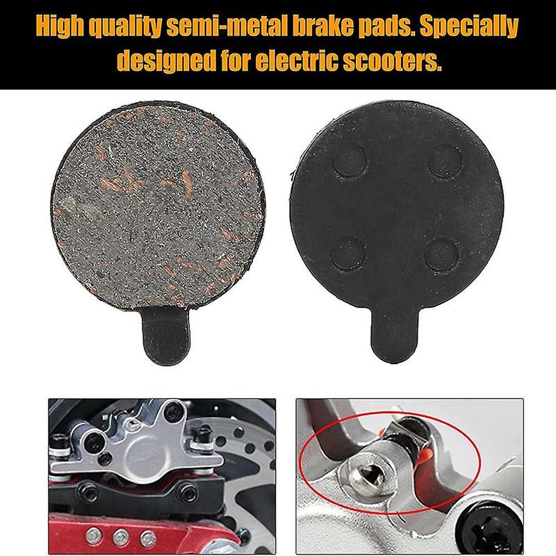 Brake Pads,4 Pairs Semi Metal Brake Disc Pad for 10Inch Electric Scooter