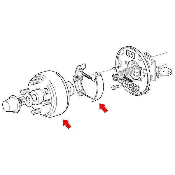 Brake Shoes for Club Car G&E 1995-Up & Precedent G&E Golf Cart 101146302 Carryall (Manual Adjust)