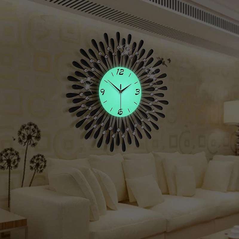Brand New Wall Clock Crystal Modern Style Mute Clock Living Room Office Home Decoration Digital Wall