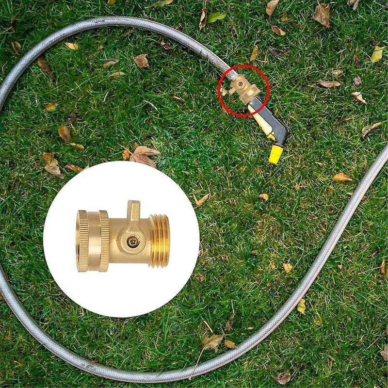 Brass Garden Hose Stop Valve, Heavy Duty 3/4 Inch Solid Brass Garden Hose Stop Valve Garden Hose Con