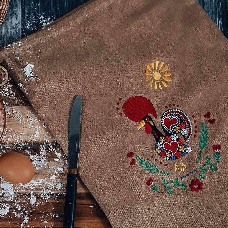 Bread Bags, Embroidered Set Of 2 Reusable Bread Bags for Homemade Bread with Drawstring- Sourdough