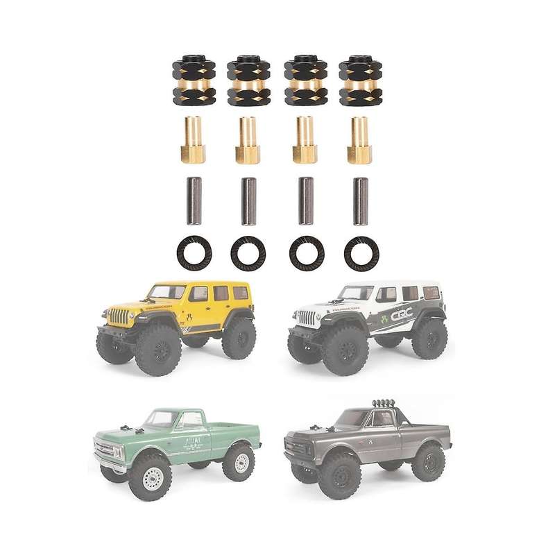 Brass Extended Wheel Hub Adapter Axle Counter Weight for Axial Scx24 Jlu C10 Deadbolt Upgrades