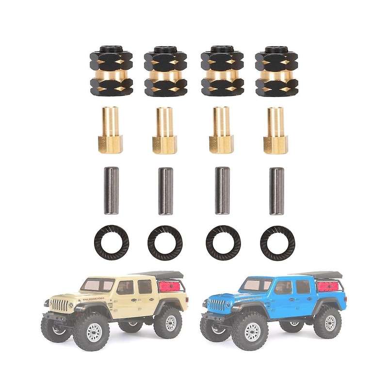 Brass Extended Wheel Hub Adapter Axle Counter Weight for Axial Scx24 Jlu C10 Deadbolt Upgrades