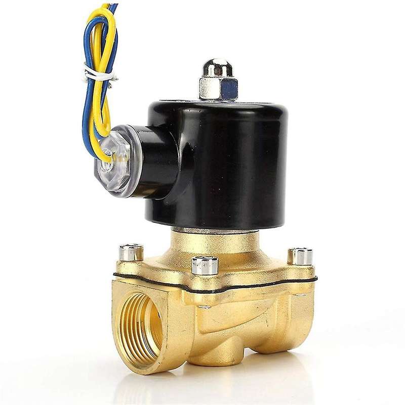 Brass Electric Solenoid Valve, 1/2Inch 12V Air Valve for Water,Air, Natural Gas, Fuel Electronic Pip