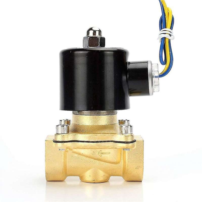 Brass Electric Solenoid Valve, 1/2Inch 12V Air Valve for Water,Air, Natural Gas, Fuel Electronic Pip