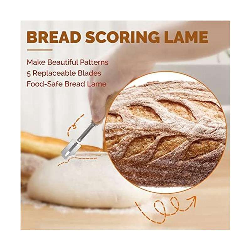 Bread Baking Set, Oval Bread Fermentation Basket, with Flour Mixer Accessories, Used for Kitchen Mak