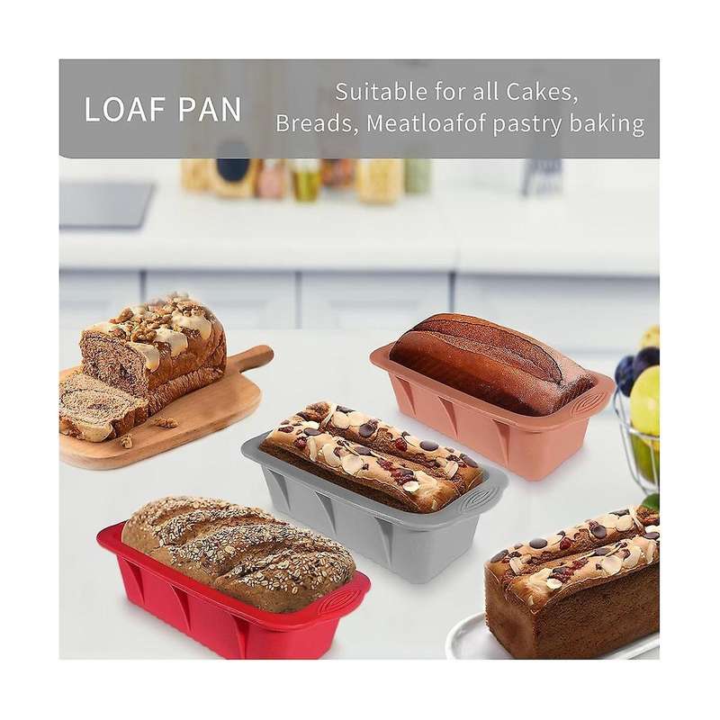 Bread Pan Loaf Pan Silicone for Baking Silicone Bread Loaf Pan for Homemade Cakes, Breads, Meatloaf