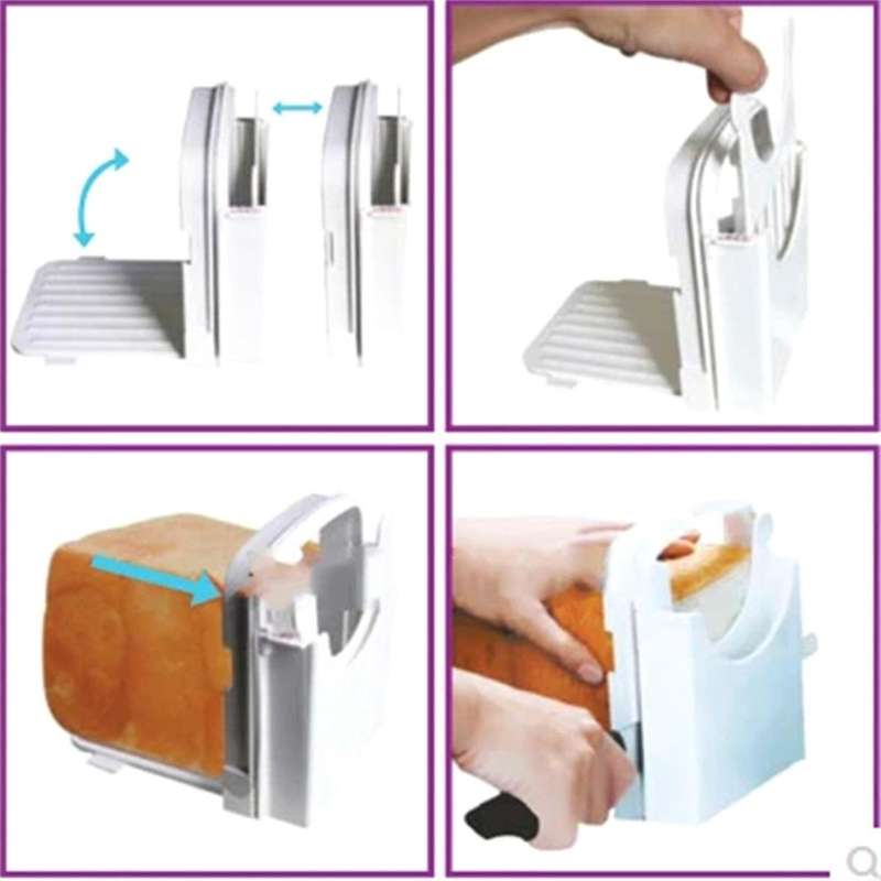 Bread Cutter for Homemade Bread, Foldable Plastic Bread Slicer, Compact Bread Cutting Guide, Bread L