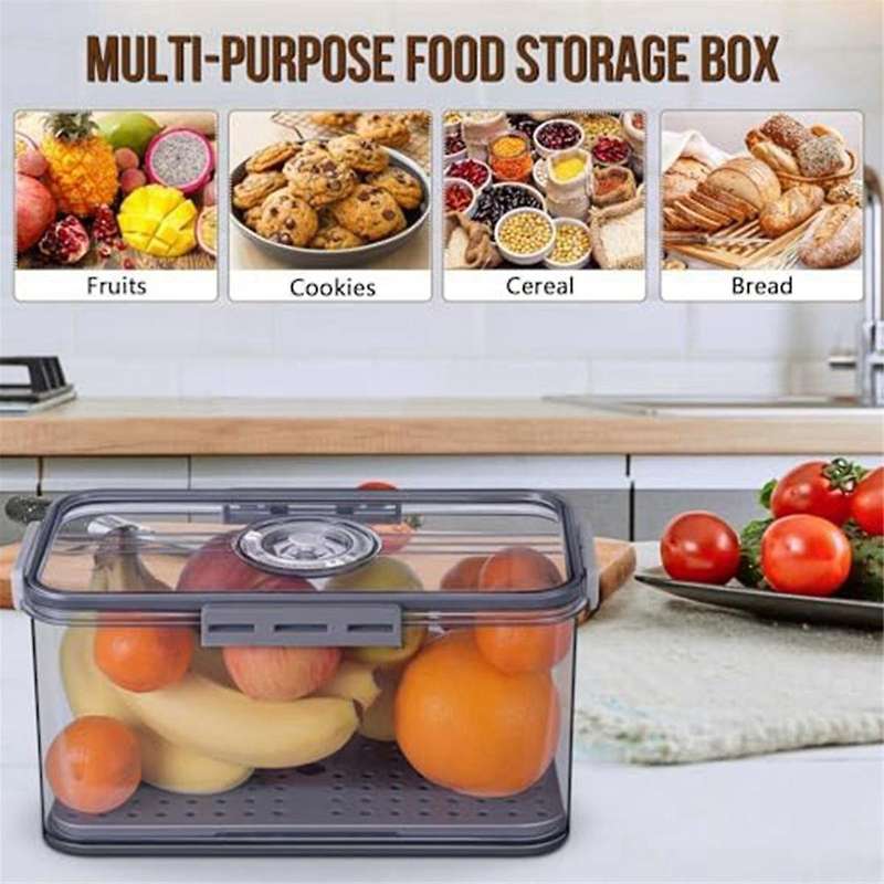Bread Box Airtight Bread Boxes for Kitchen Counter, Time Recording Bread Storage Container with Lid,