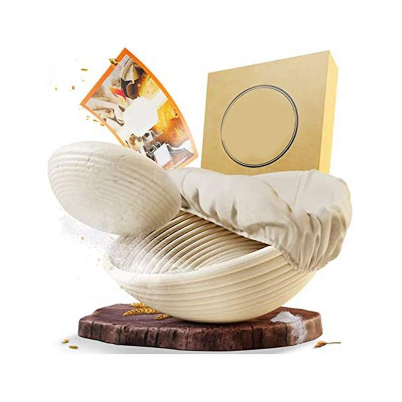 Bread Fermentation Basket Rattan Dough Dough Mold Set Cutter Round Basket European Bag Baking Baske