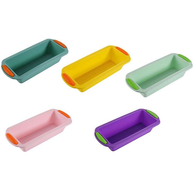 Bread Loaf Pan,5 Assorted Silicone Baking Pans,non Stick Rectangle Silicone Bread Loaf Pan,oven Bre