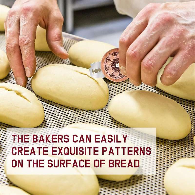 Bread Scoring Tool, Bread Lame Cutter for Sourdough Bread Lame Wooden Bread Lame Dough Scoring Tool