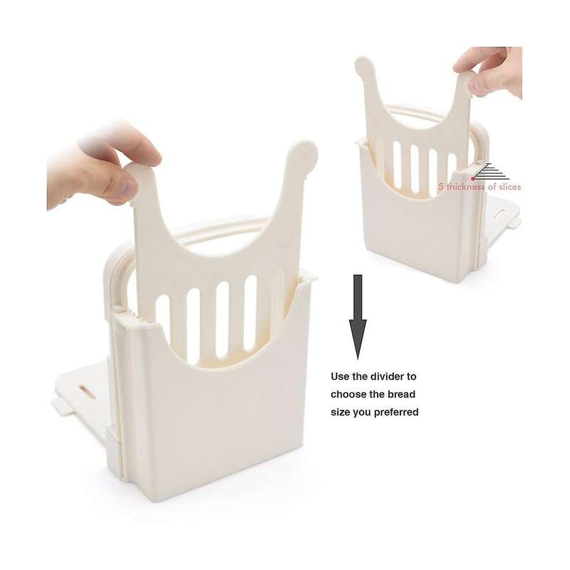 Bread Slicer, Foldable Bread Toast Slicer Sandwich Toast Slicing Machine- Quick and Safe Evenly Slic