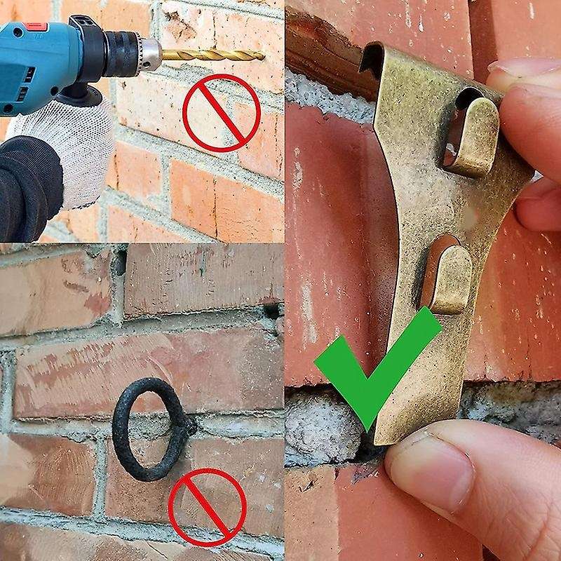 Brick Hook Clips-bricks Hook Clip for Hanging Outdoors Wall Pictures, Brick Hangers Fastener Hook Br