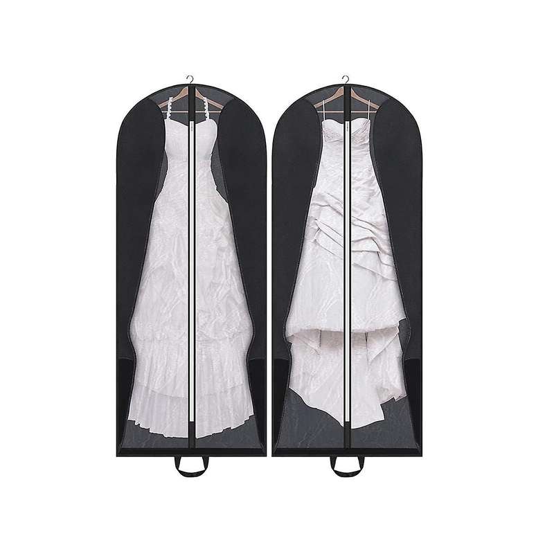 Bridal Wedding Gown Dress Garment Bag, Foldable Covers Hanging Luggage Storage with Pockets