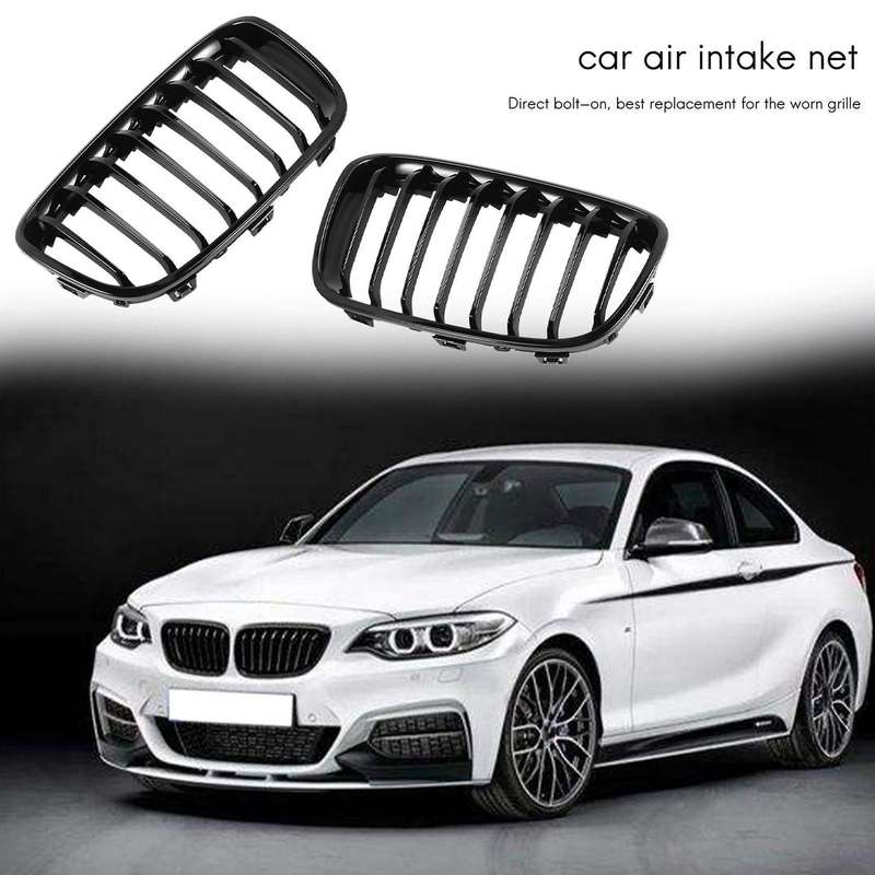 Bright Black Front Kidney Grill Grille for F20 1 Series 2011-2014