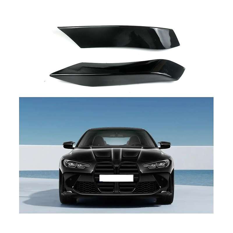 Bright Black Headlights Eyebrow Eyelid Sticker for M3 F82 F83 2015 2016 2017 2018 Car Accessories