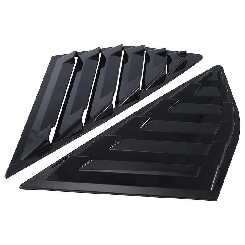 Bright Black Car Rear Window Blinds Side Tuyere Louvers Vent Cover for Focus MK3 Hatchback 2012-2018