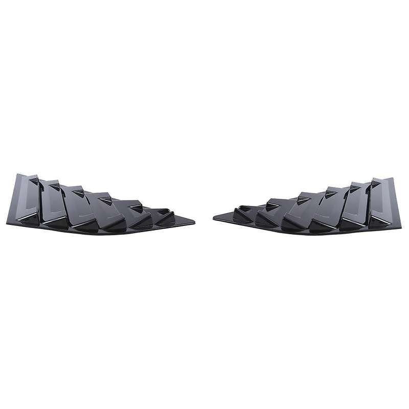 Bright Black Car Rear Window Blinds Side Tuyere Louvers Vent Cover for Focus MK3 Hatchback 2012-2018