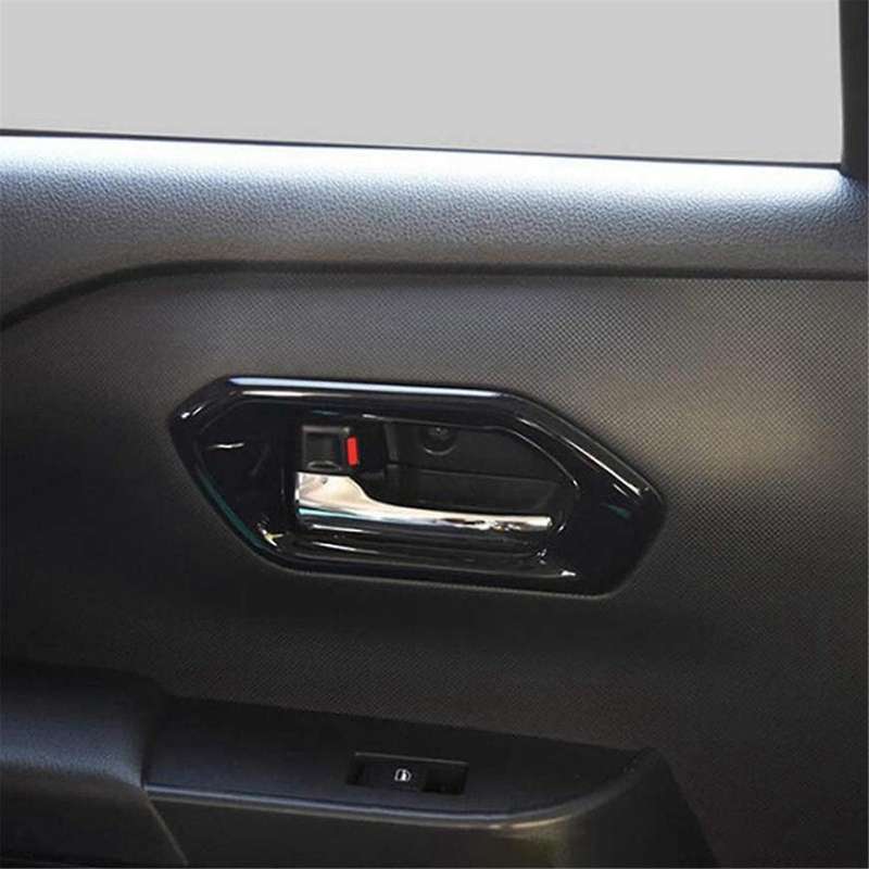 Bright Black Car Interior Door Handle Bowl Panel Frame Cover Trim Sticker for Raize/ 2020-2022
