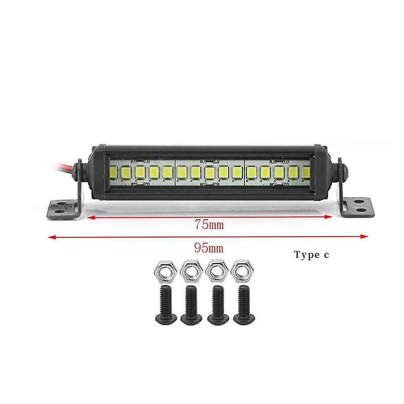 Bright Light Bar 75mm for 1/10 Rc Crawler Car Axial Scx10 90046 -4 Cc01 D90 Redcat