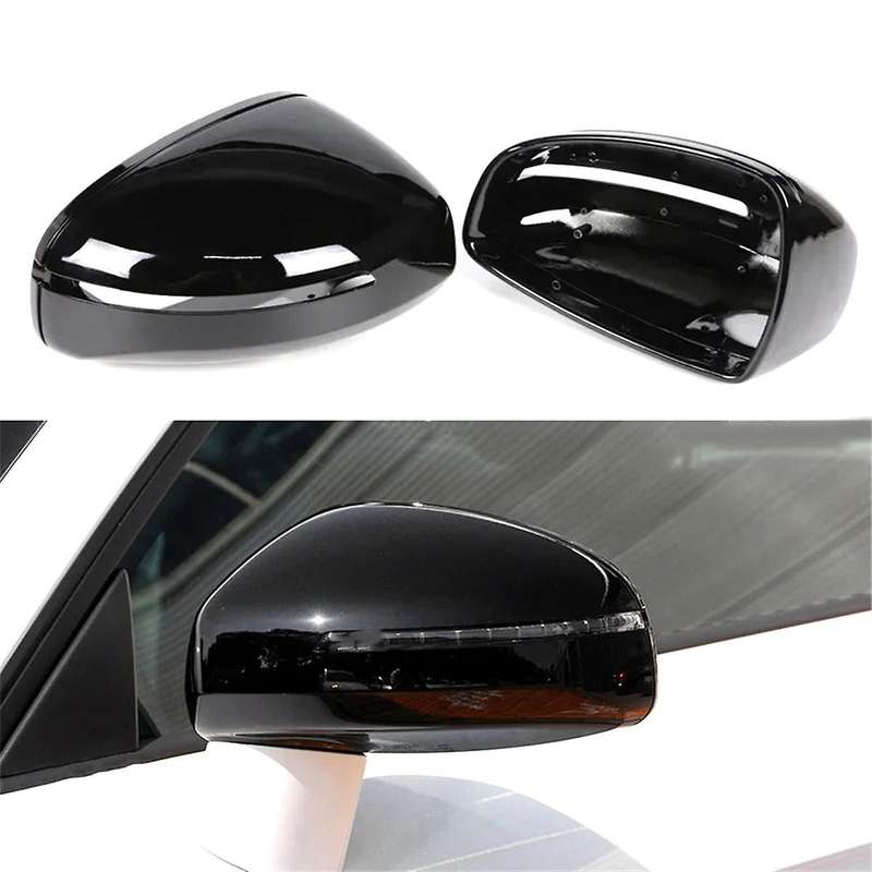 Bright Black Side Wing Door Mirror Cover Rearview Mirror Cover Cap Trim for TT TTS TT 8J MK2 R8 42 2